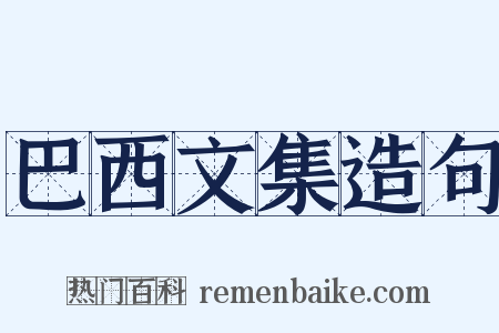 巴西文集造句是什么意思的图片